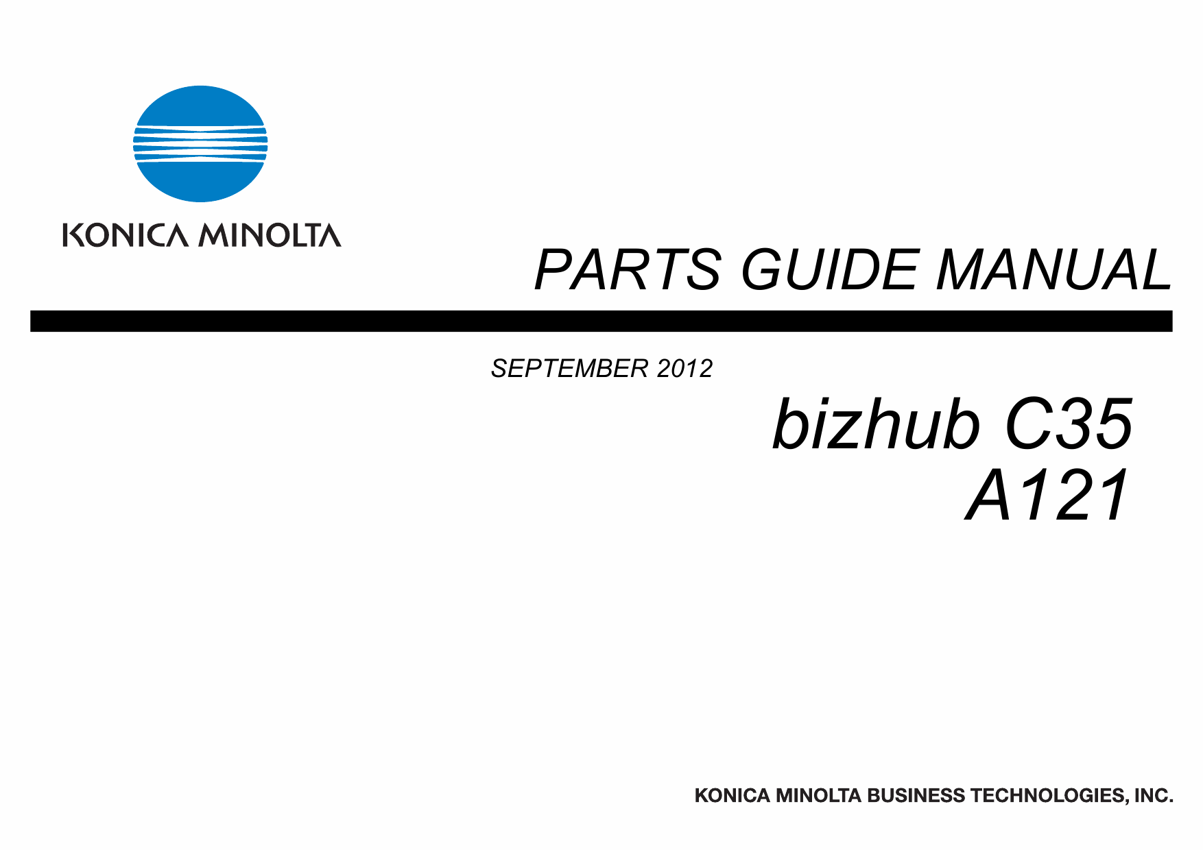 Konica-Minolta bizhub C35 Parts Manual-1